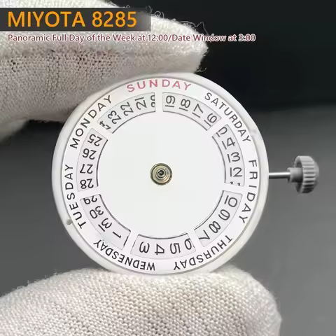 Genuine Miyota 8285 Automatic Mechanical Movement Mod Day-Date Watch Mechanism with Week At 12:00/Da
