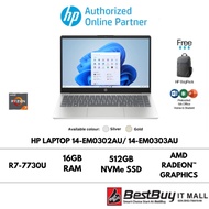 HP Laptop 14-em0302AU/ 14-em0303AU ( Ryzen 7 7730U, 16GB, 512GB SSD, AMD Radeon™ Graphics)