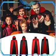 MERAH Black Red Halloween Cloak 140cm Halloween Cloak Costume Anime Cloak Cosplay Witch Vampire