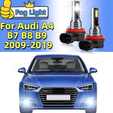 2pcs LED Front Fog Lamp Car Light Blub For Audi A4 B7 B8 B9 2009 2010 2011 2012 2013 2014 2015 2016 