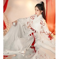 Hanfu Women [Jingyunhan] Hanfu Ancient Costume Big Sleeve Shirt Cross Collar Skirt Men Women Hanfu Love Beans Collision Style