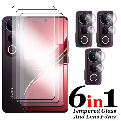 6in1 For Vivo V50 Lite 4G Glass For Vivo V50 Lite 5G Tempered Glass 2.5D Full Cover Screen Protector