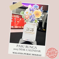AESTHETIC PASU BUNGA DESK CALENDAR 2025 PUBLIC HOLIDAY FLORAL FLOWER