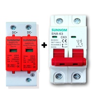 ลูกเซอร์กิต เบรคเกอร์ ลูกย่อย Circuti Breaker MCB 500V 2P DC 32A/63A + DC Surge Protector 40kA สินค้