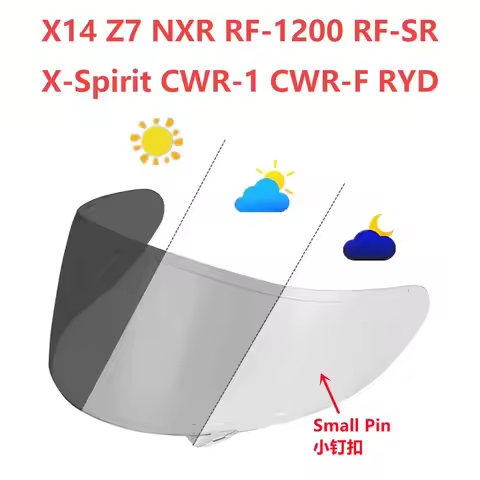 Photochromic Visor Lens for SHOEI Z-7 Z7 X-14 X14 CWR-1 CWR1 NXR RF-1200 RF1200 X-Spirit III XSpirit