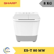 MESIN CUCI 2 TABUNG SHARP EST-80MW PUREMAGIC (8KG)