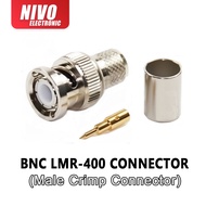 BNC Connector Crimp Male Straight Cable Mount Crimp For LMR400 / BNC LMR400 CONNECTOR (BNC-J-7) 50-8