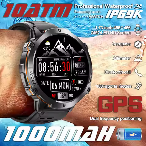 2025 Original TANK X3 Ultra 1000mAh Battery Smart Watch Men GPS Outdoor Sports Fitness Smartwatch 10