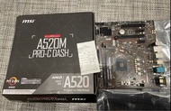 主機板 全新 MSI AMD A520M PRO-C DASH