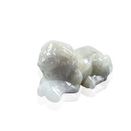 冰種翡翠獅子擺飾擺件 | 天然緬甸玉A貨翡翠 | 送禮