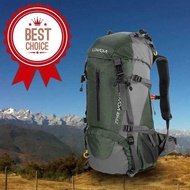 Lixada 50L All Weather Water Resistant Outdoor Backpack with Rain Cover (army green)
