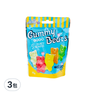 Juicee Gummee QQ軟糖 水果熊造型  70g  3包