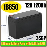 12V 120Ah 3S6P 18650 Lithium Battery Pack with Built-in BMS