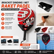 Wall Bracket Net/ for Exclusive Padel Rackets, Free 2 Pairs Fisher | Padel Racket Wall Mount Holder 