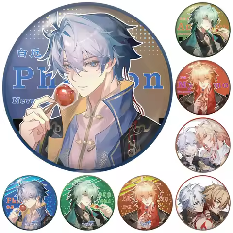 58mm Game Honkai: Star Rail Phainon Anaxa Anaxagoras Mydei Cosplay COSTUME Badge Pin SPTE Tinplate B