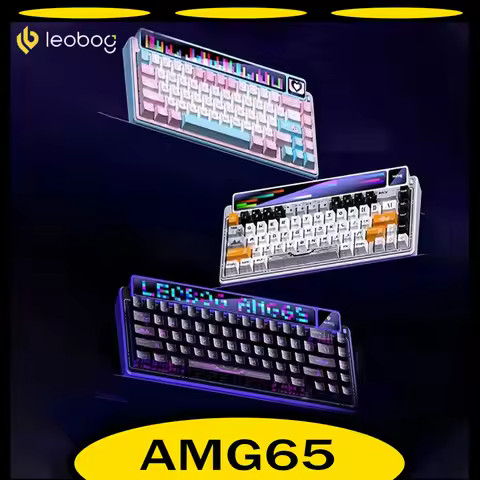 LEOBOG AMG65 Mechanical Keyboard With TFT LED Screen 3mode RGB Hot Swap Gaming Keyboard Custom Compu