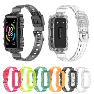 Transparent Strap for Huawei Band 8 7 6 Bracelet Clear Band + Case for Huawei Honor Band 6 Wristband