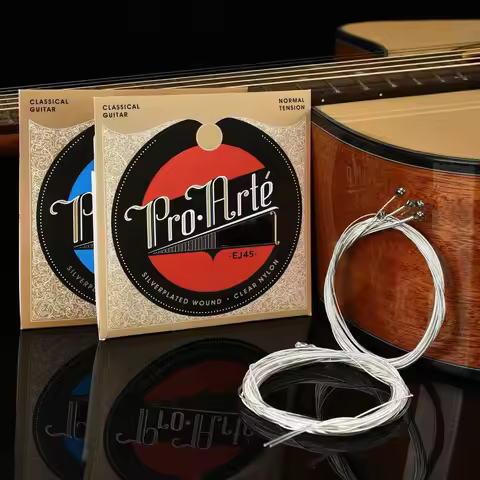 Nylon Classical Guitar Strings High Tension EJ45 EJ Set of 6 Guitar Accories Stand Tension Guitar St
