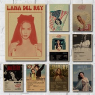 Lana Del Rey Painting Poster Retro Kraft Paper Dorm Room Wall Art Home Decor Poster