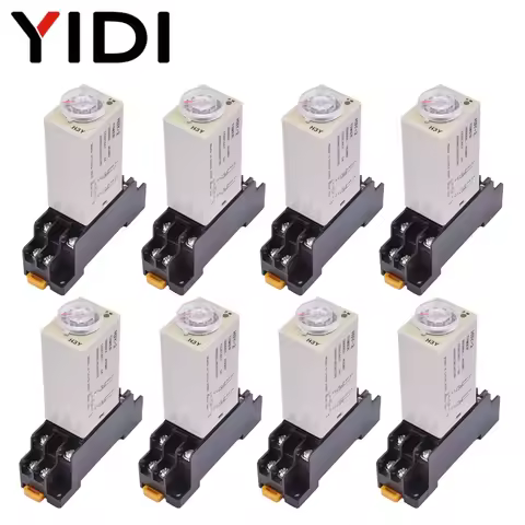 5/10sets H3Y-2 Time Relay AC 220V DC12V 5A Delay Timer Timing Relay 0-30 Second 0-60 Minute 0-60s 0-