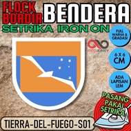Ready okay] Flock Emblem Patch Embroidered National Flag - TIERRA DEL FUGO [S01]
