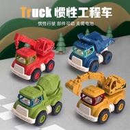 Children Engineering Vehicle Inertial Toy Car Excavator Small Excavator Car Model Baby 1-3 Years Old