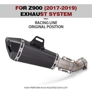 For z900 2017-2019 51mm exhaust Middle Pipe z900 Motorcycle exhaust system exhaust pipe Modify motor