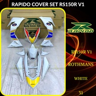 RAPIDO BODY COVER SET RS150R RS150 V1 ROTHMANS (31) - WHITE (STICKER TANAM) COVERSET