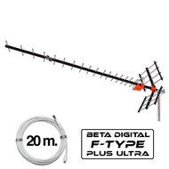 เสาอากาศทีวีดิจิตอล BETA Digital HD-27EF พร้อมสาย RG-6/u 20 เมตร