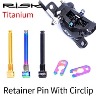 2PCS RISK Titanium M4x26mm Caliper Bolts Ultralight Bicycle Oil Disc Brake Pads Thread Pins for SHIMANO XT Hydraulic Disc Brake
