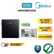Midea Fridge 60L Mini Refrigerator Single Door Mini Fridge Peti Sejuk 1 Pintu Mini Bar Black 冰箱 迷你冰箱