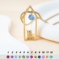 necklace silver necklace European American Cross-Border New Style Cat Pendant Colorful Zircon Births