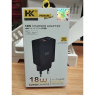 HK PD-202 2-Port USB A & Type C Fast Charging 18W Quality Charger Head 3A Fast Charging Charger Head