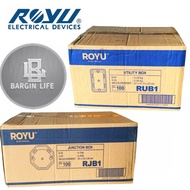 PER BOX Royu Junction Box 4x4, Utility Box 4x2 with SCREW (100PCS)---