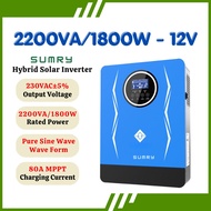 SUMRY HYBRID INVERTER 1.8KW 12V - STANDARD SINE WAVE ENERGY FREQUENCY TRANSFORMER 2200VA/1800W 12V -