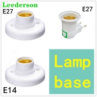 【Ready Stock】Leederson E14 E27 Edison Screw Cap Socket White Ceiling Light Lamp Bulb Fixing Base Stand Light Bulb Holder
