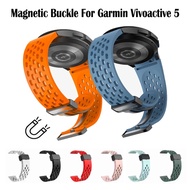 Garmin Vivoactive 5 Magnetic Buckle Silicone Strap For Garmin Active 5 Smart Watch Silicone Bracelet Band