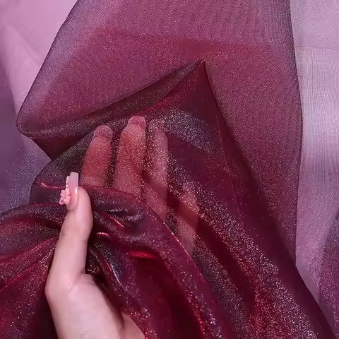 1/2 Meter Organza Glitter Tulle Fabric Skirt Dress Clothing Decoration Material Cloth DIY Sewing Han