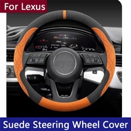 For Lexus CT200h LC500 LC500h HYBRID Suede Car Steering Wheel Decorative Strip Automotive Interior M
