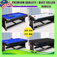 4 in 1 7-ft Multifunctional flip table indoor black 8 pool table, tennis ice hockey four-in-one conference
