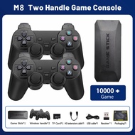 PlayStation เกม stick 4k เครื่องเกม M8 PRO วิดีโอเกมคอนโซล 4K HD 20000+ เกม 2.4G ไร้สาย ควบคุมทีวี เ