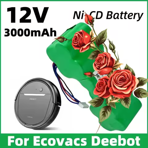 12V 3000mAh Replacement Ni-CD Battery for Ecovacs 10001568 10002167 DD3G DD4G DE5G DD35 DG710 DM88 Z