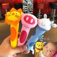 Baby hand grasping cotton soft toy with sound Animal Rattle Educational Toys Soft Animal Shaped Toy