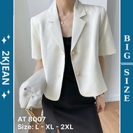 Jacket Short-sleeved Office Blazer 2KJeans Bigsize 55kg-90kg, short-sleeved jacket made of genuine w