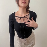 [Alevena] Yoona Top | Knit Top | Coquette Top