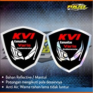 Kvi logo cutting sticker size 10 cm x 10 cm