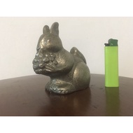 Vintage super rare 1960s silver metal Squirrel coin bank/ coin box/ tabung duit