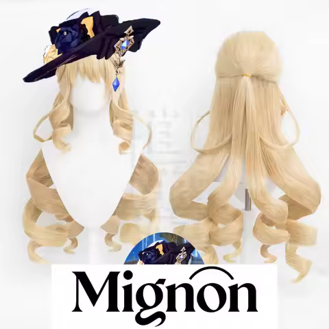Genshin Impact Navia Cosplay Wig Simulation Scalp Top Half-up Long Curly Hair 100cm Halloween Gift
