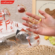 CRAFTSERIES Large Kawaii Cat Hair Storage Box Transparent Pet Hair Keepsake Pendant for Memorial Hea