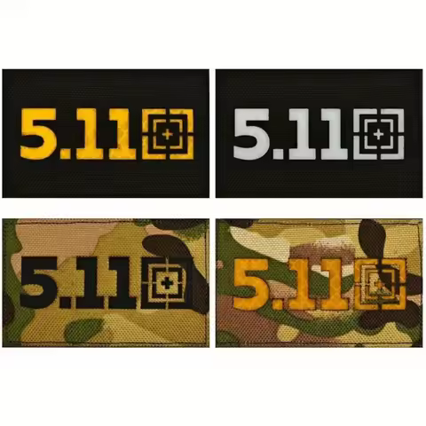 1pc Reflective Laser Engraving 511 Outdoor Bag Accessories Nylon Hook&Loop Patch Tactical Armband